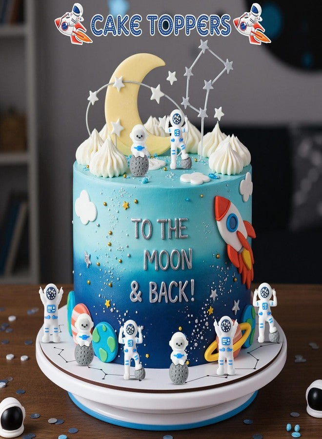 Sonwyoung 30 Pcs Space Party Favors Astronaut Figures Miniature Astronaut Toys Spaceman Figurine for School Classroom Supplies Prize Kids Birthday Gift Party Favors Goodie Bag Stuffers Cake Topper - Image 4